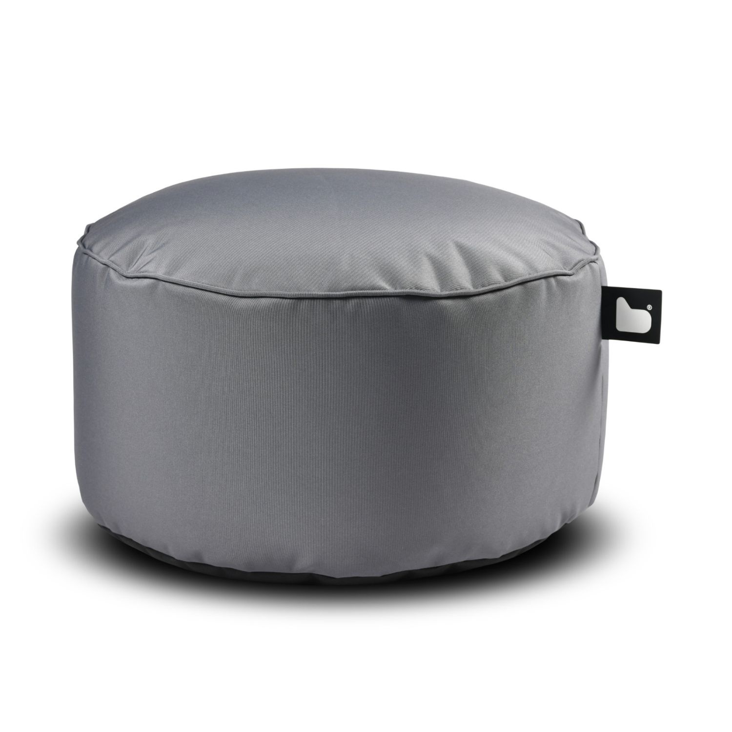 b-bag Extreme Lounging Sitzhocker b-poufe Outdoor Grey Outdoor-Sitzhocker aus Polyestergewebe