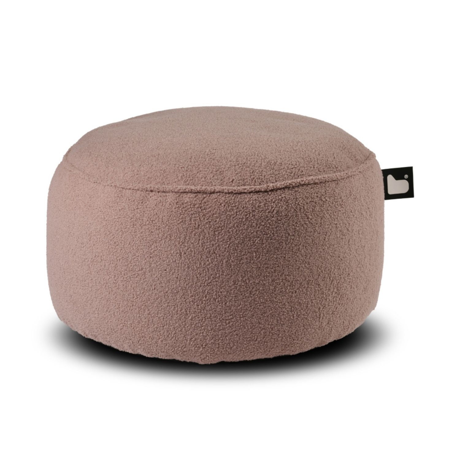 b-bag Extreme Lounging Sitzhocker b-poufe Teddy Heather Indoor-Hocker aus Teddy-Stoff