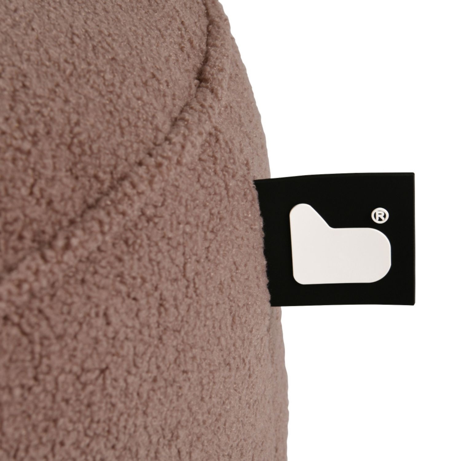 b-bag Extreme Lounging Sitzhocker b-poufe Teddy Heather Indoor-Hocker aus Teddy-Stoff