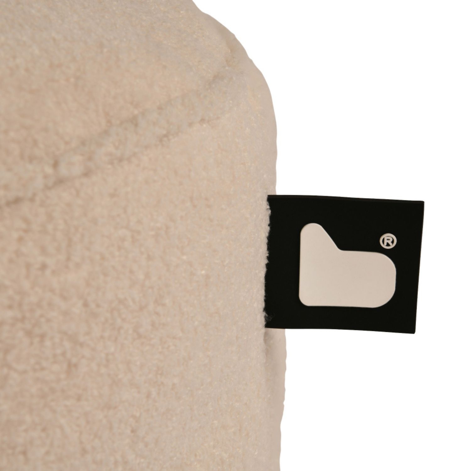 b-bag Extreme Lounging Sitzhocker b-poufe Teddy Ivory Indoor-Hocker aus Teddy-Stoff