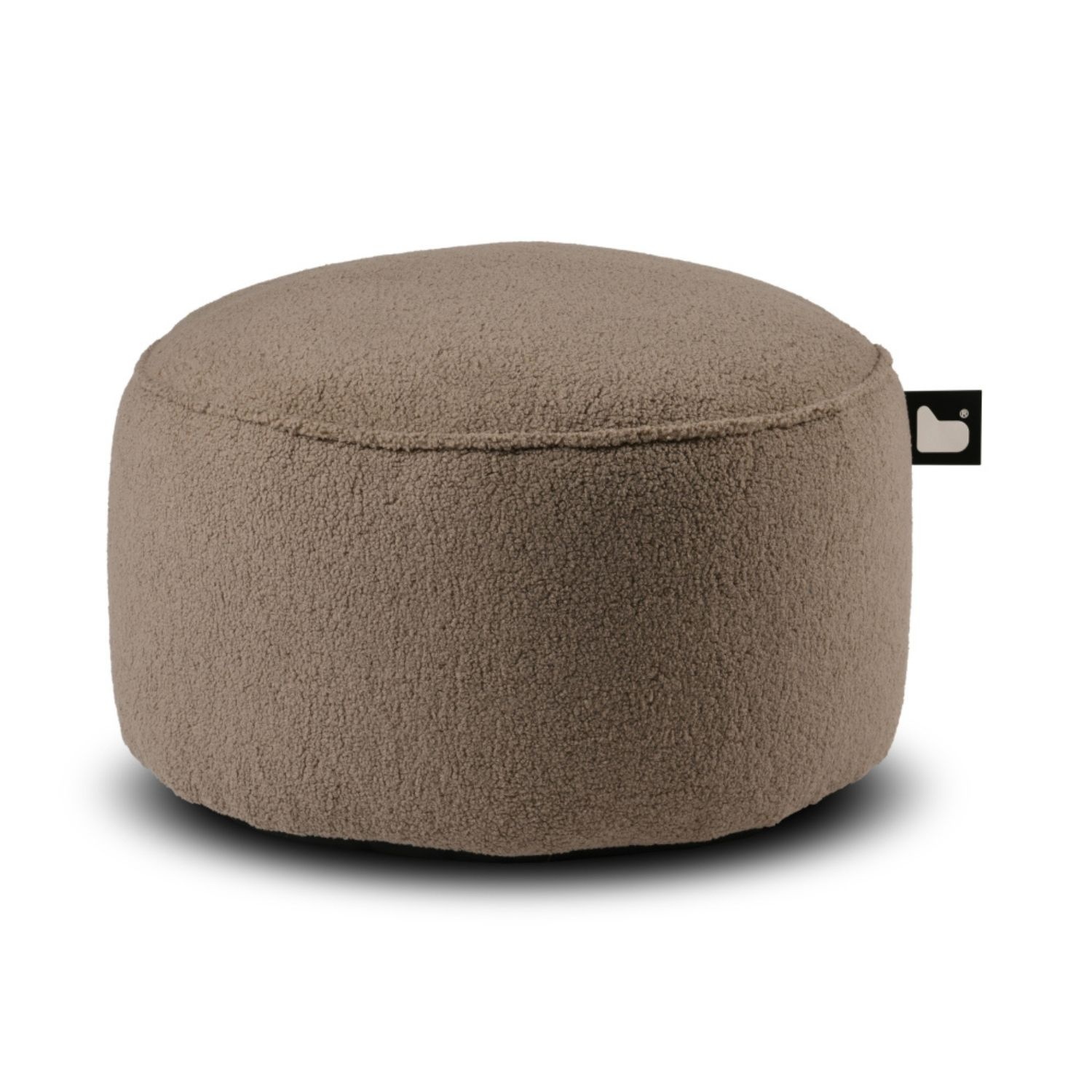 b-bag Extreme Lounging Sitzhocker b-poufe Teddy Mink Indoor-Hocker aus Teddy-Stoff