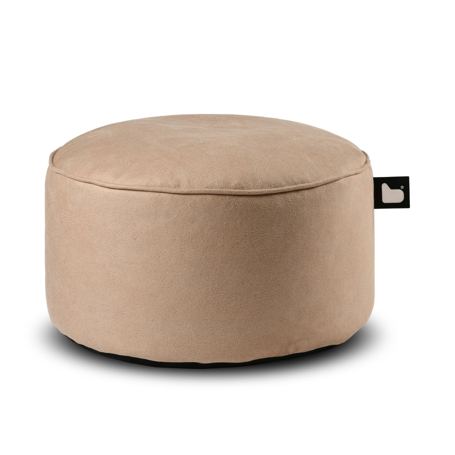 b-bag Extreme Lounging Sitzhocker b-poufe Wildleder Latte Hocker aus Kunstleder in Wildlederoptik