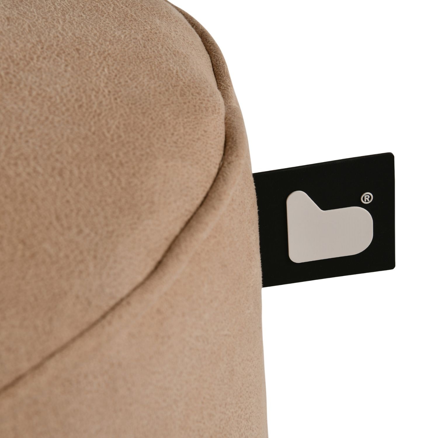 b-bag Extreme Lounging Sitzhocker b-poufe Wildleder Latte Hocker aus Kunstleder in Wildlederoptik