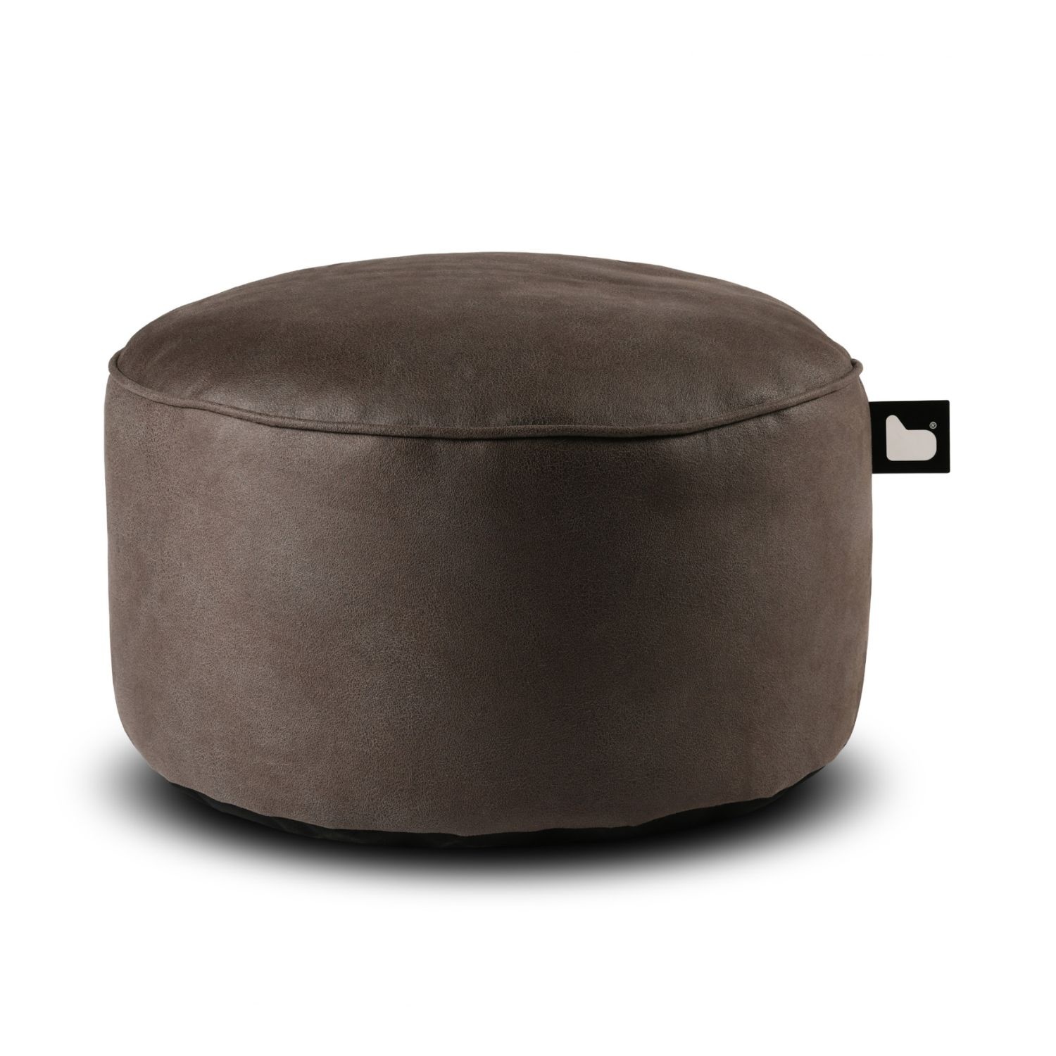 b-bag Extreme Lounging Sitzhocker b-poufe Wildleder Slate Hocker aus Kunstleder in Wildlederoptik