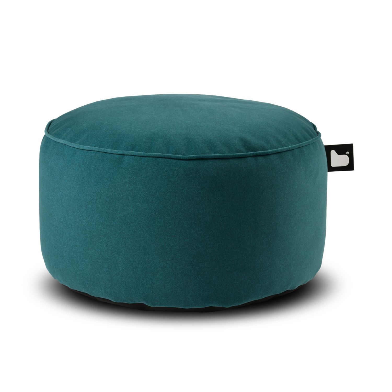 b-bag Extreme Lounging Sitzhocker b-poufe Wildleder Teal Hocker aus Kunstleder in Wildlederoptik