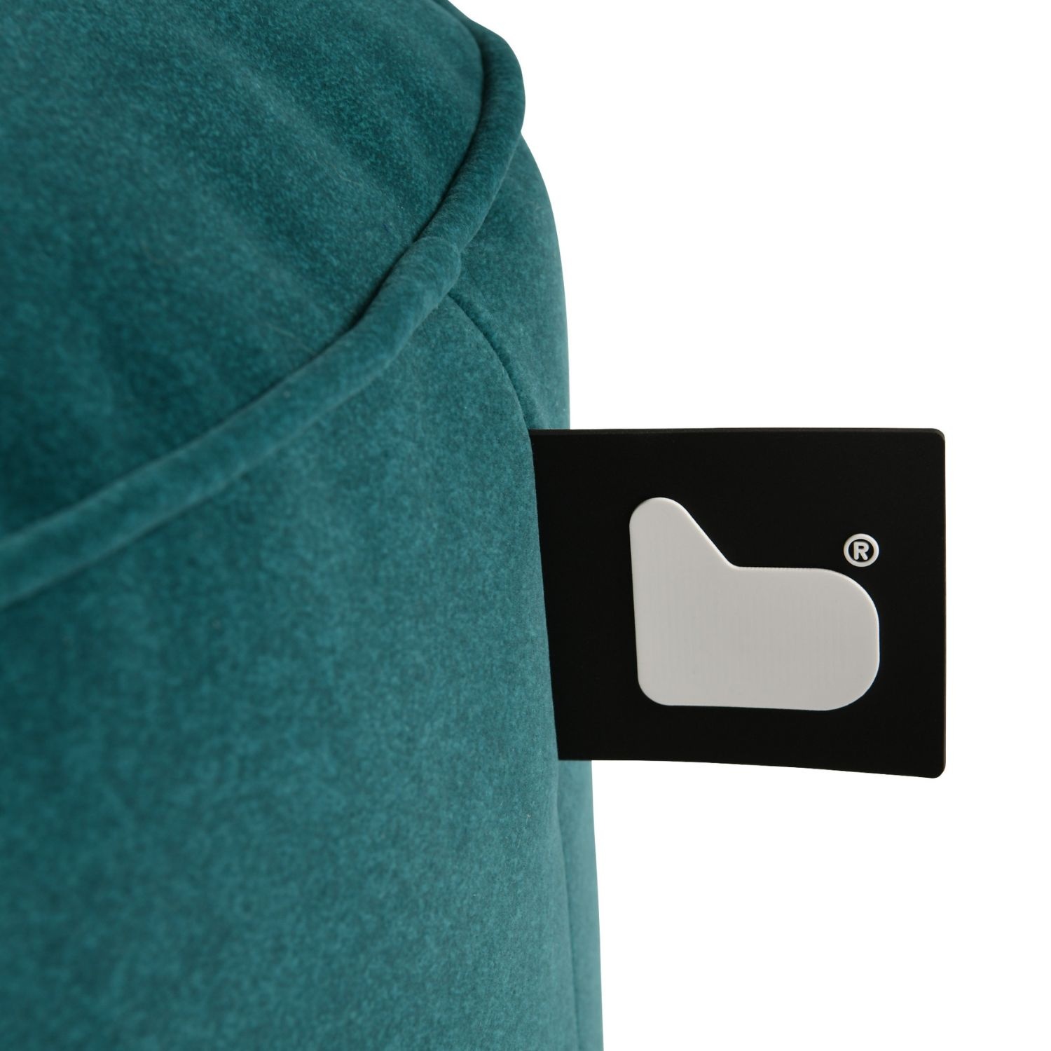 b-bag Extreme Lounging Sitzhocker b-poufe Wildleder Teal Hocker aus Kunstleder in Wildlederoptik