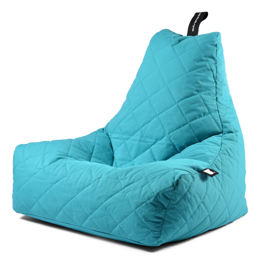 b-bag extreme lounging Sitzsack mighty-b Aqua - Quilted In & Outdoor wasserabweisend