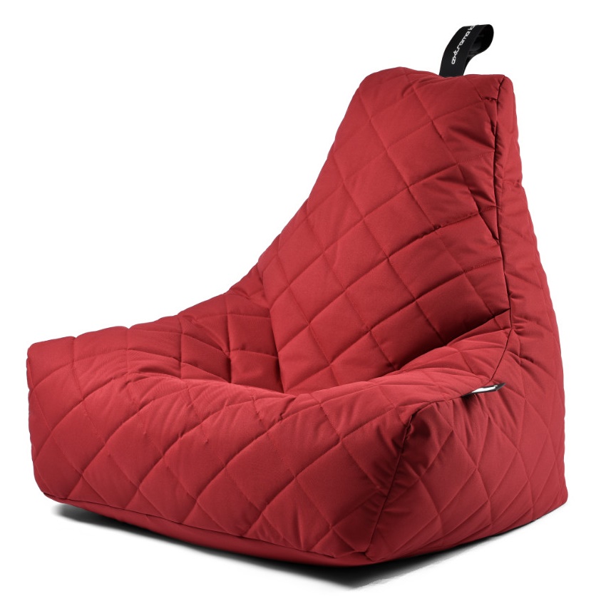 b-bag extreme lounging Sitzsack mighty-b Red - Quilted In & Outdoor wasserabweisend