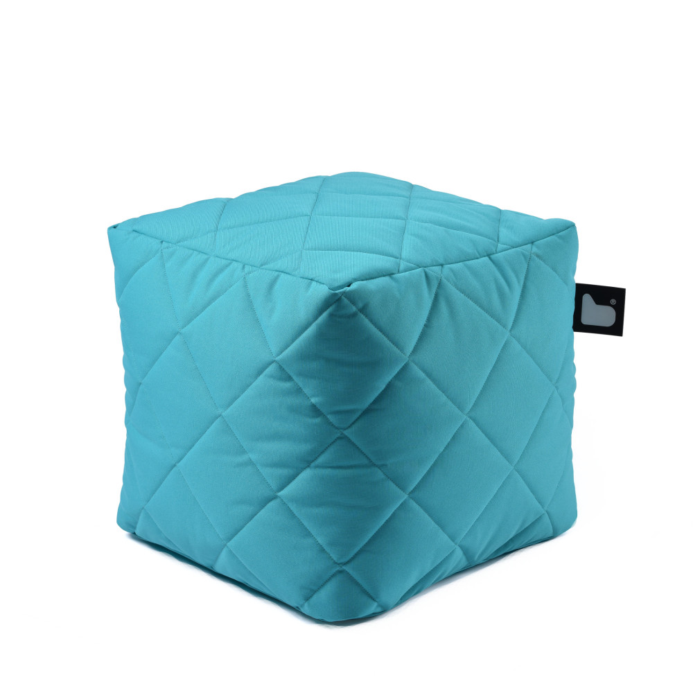 b-box extreme lounging Sitzwürfel Aqua - Quilted In & Outdoor wasserabweisend