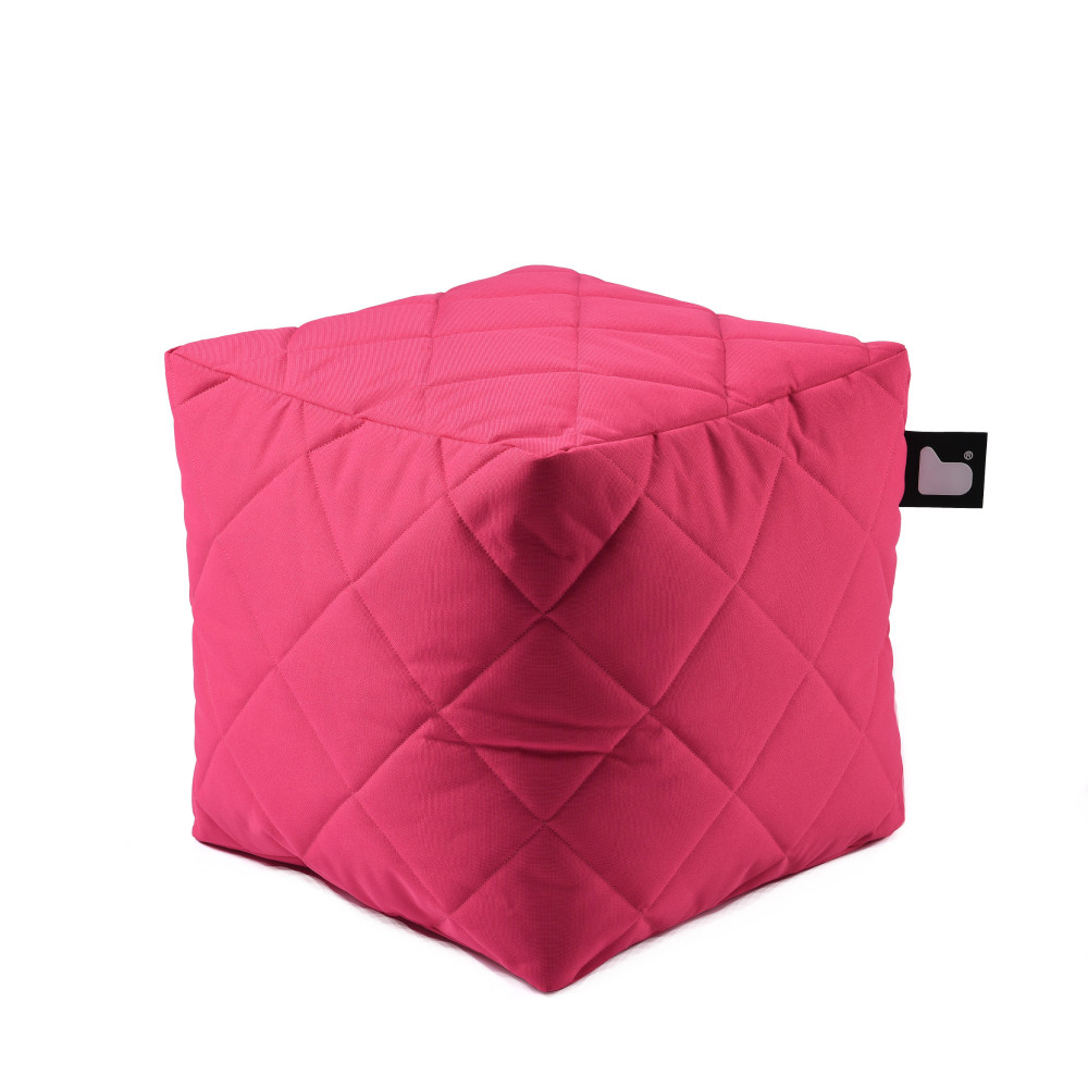 b-box extreme lounging Sitzwürfel Pink - Quilted In & Outdoor wasserabweisend