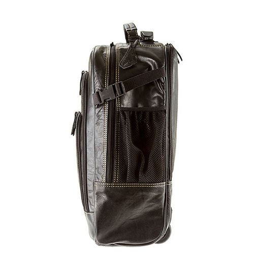 ALPENLEDER Rucksack Trolley ACHENSEE nera notte Rucksack, Tragetasche, Rolltasche Rinderleder handgefertigt