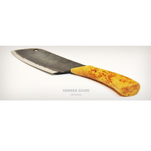 NORDKLINGE Messer Vankka Suuri Original Handarbeit Griff aus karelischer Maserbirke