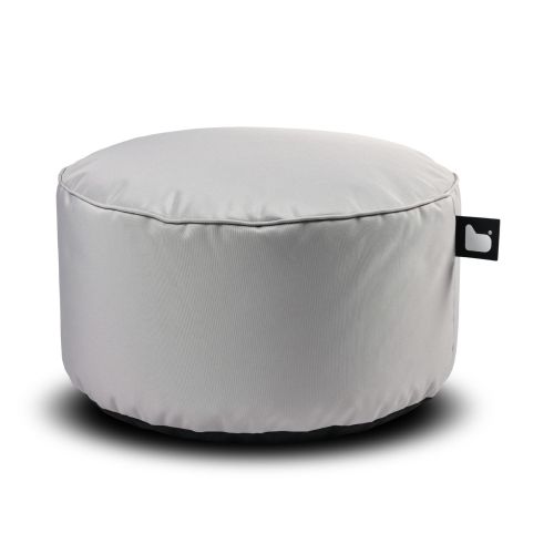 b-bag Extreme Lounging Sitzhocker b-poufe Outdoor Silver Grey