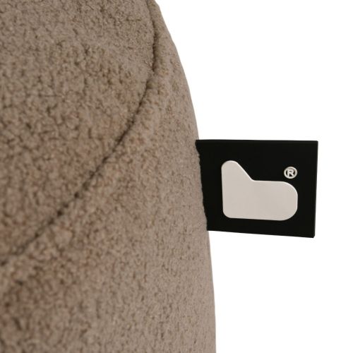 b-bag Extreme Lounging Sitzhocker b-poufe Teddy Mink Indoor-Hocker aus Teddy-Stoff