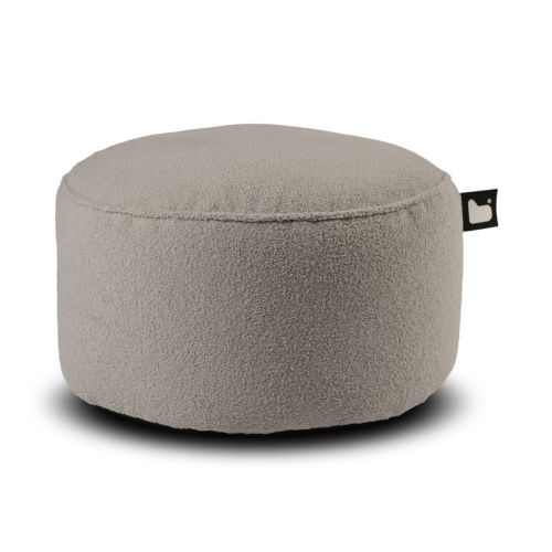 b-bag Extreme Lounging Sitzhocker b-poufe Teddy Soft Grey