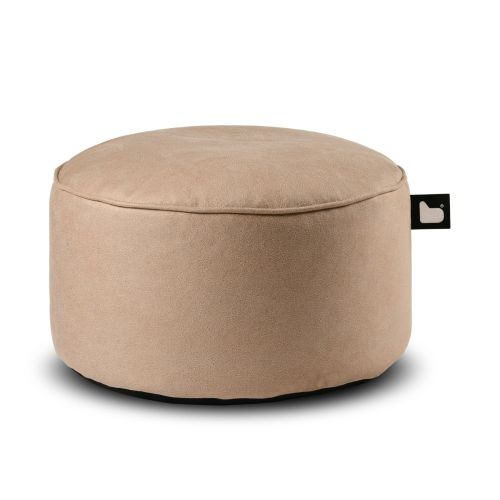 b-bag Extreme Lounging Sitzhocker b-poufe Wildleder Latte