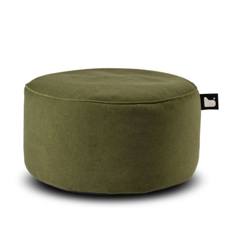 b-bag Extreme Lounging Sitzhocker b-poufe Wildleder Moss