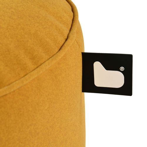 b-bag Extreme Lounging Sitzhocker b-poufe Wildleder Mustard Hocker aus Kunstleder in Wildlederoptik