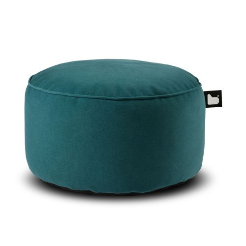 b-bag Extreme Lounging Sitzhocker b-poufe Wildleder Teal