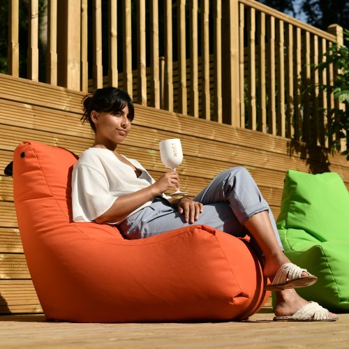 Outdoor & lounging orange In b-bag ® – extreme Sitzsack mighty-b ROMODO