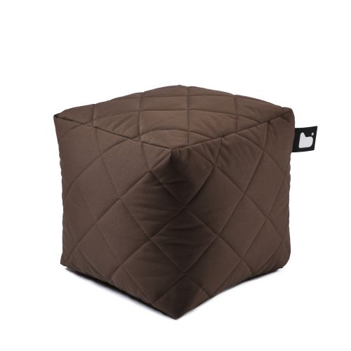 b-box extreme lounging Sitzwürfel Brown - Quilted In & Outdoor